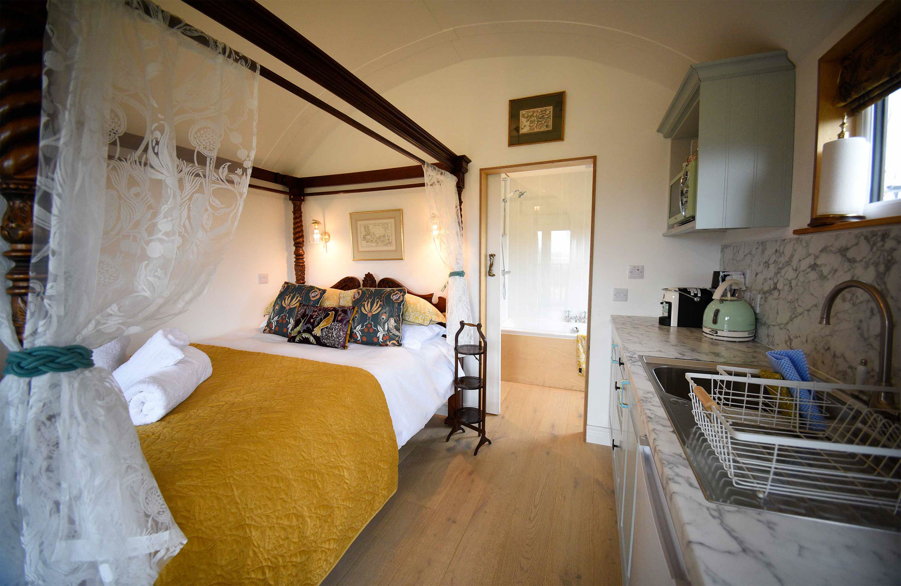 The Coach House is a self catering accommodation Cabin at Araucaria Croft Skye with sea views