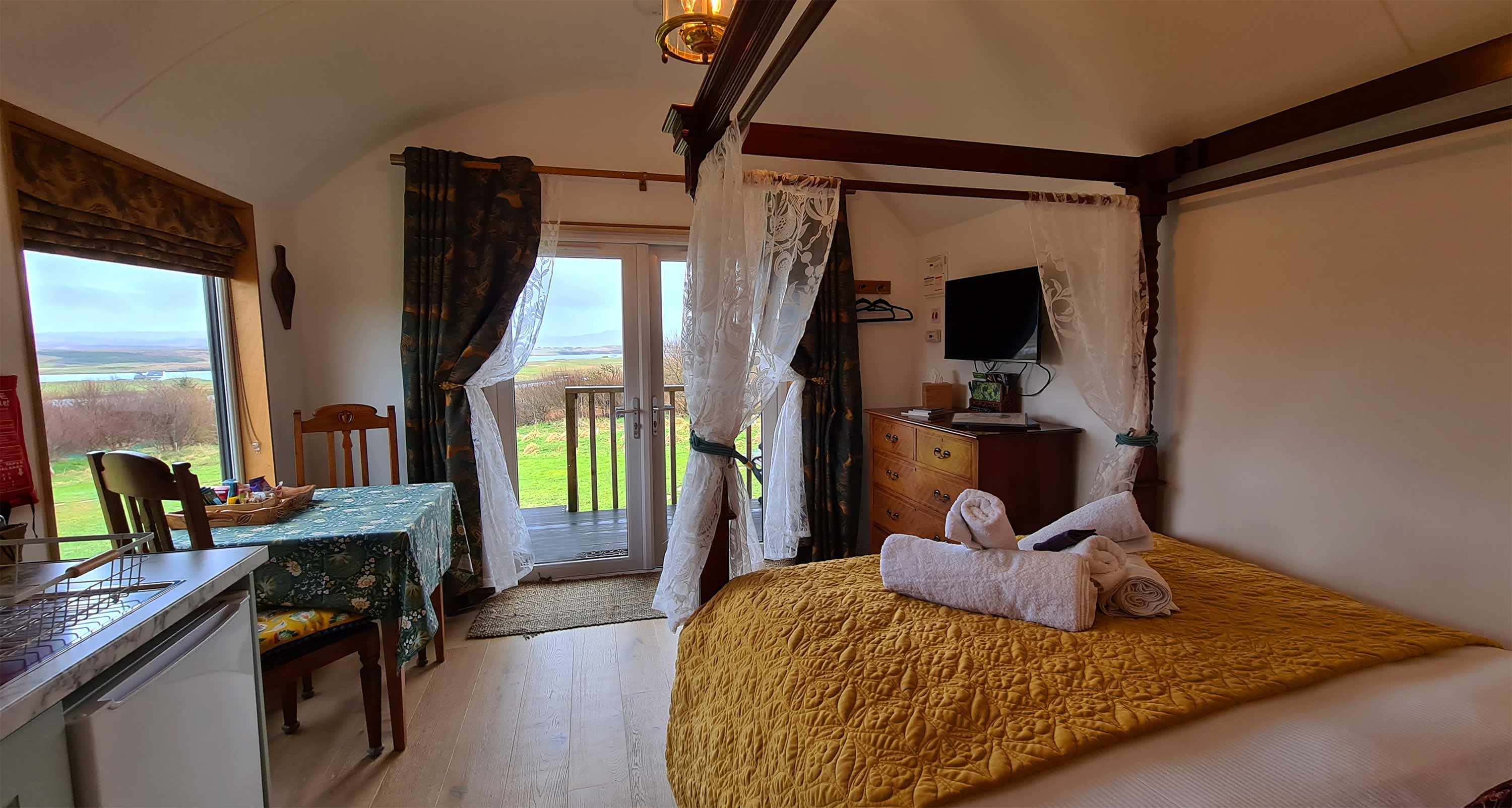 The Coach House self catering accommodation with sea views in Dunvegan at Araucaria Croft Skye
