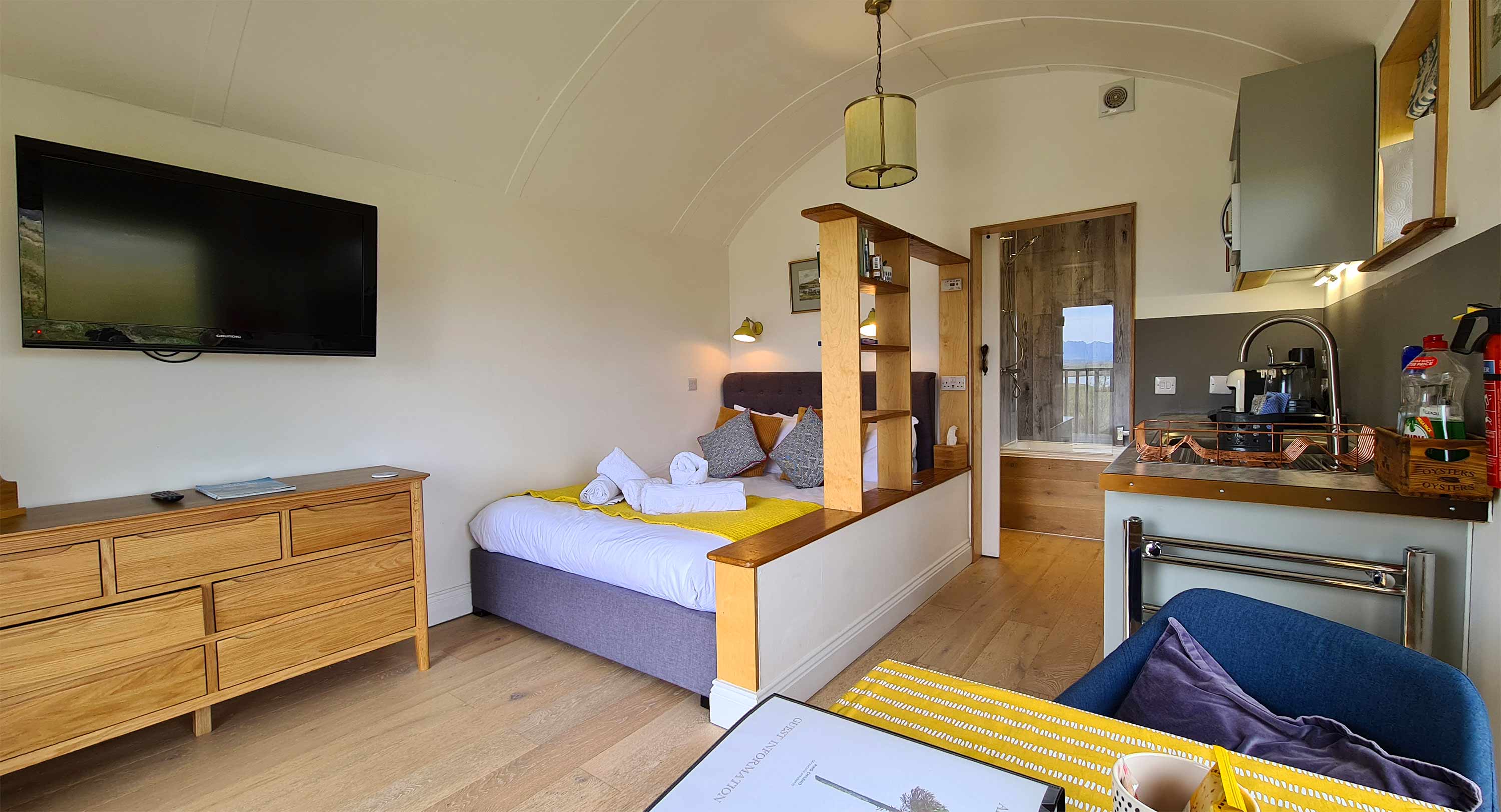 The Hideaway is a self catering accommodation in Araucaria Croft Skye with sea views